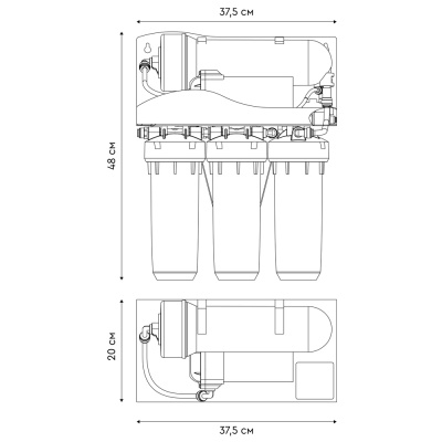 Водоочиститель бытовой обратноосмотический БАРЬЕР ПРОФИ ОСМО 600