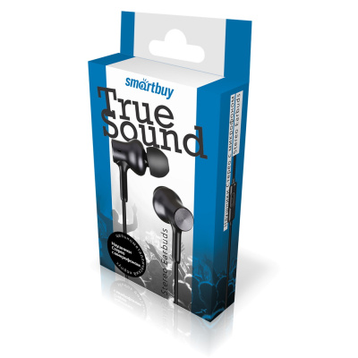 Внутриканальная гарнитура TRUE SOUND Smartbuy, серая