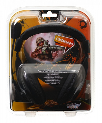Игровая стереогарнитура COMMANDO, Smartbuy