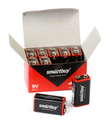 Солевая батарейка крона 6F22/1S, Smartbuy