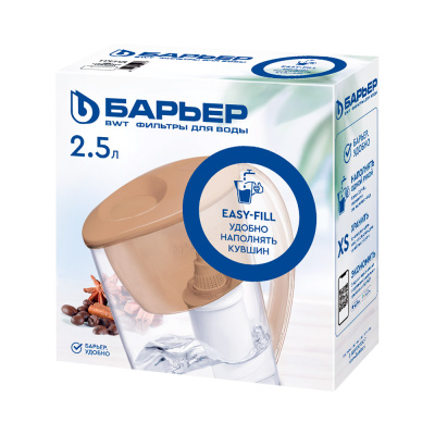 Фильтр-кувшин для очистки воды «Барьер-Тренд» карамельный капучино